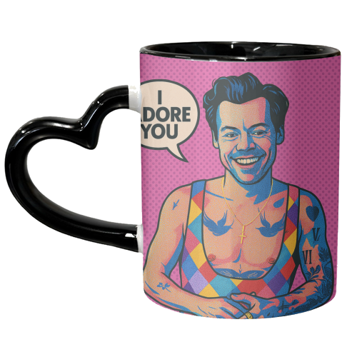 I Adore You Pop Art - unique mug by Ms Doodle