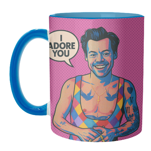 I Adore You Pop Art - unique mug by Ms Doodle