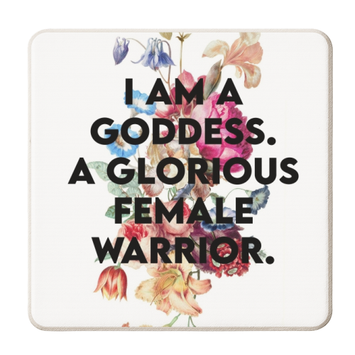 I AM A GODDESS - personalised beer coaster by Wallace Elizabeth
