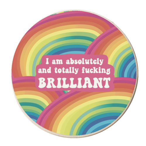 I am absolutely brilliant - personalised beer coaster by Giddy Kipper