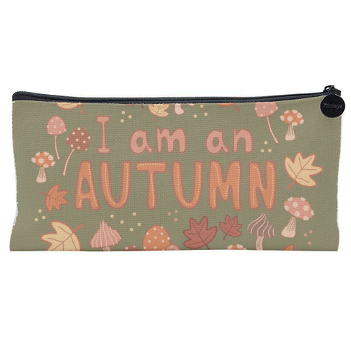 I am an Autumn - flat pencil case by Giddy Kipper