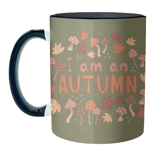 I am an Autumn - unique mug by Giddy Kipper