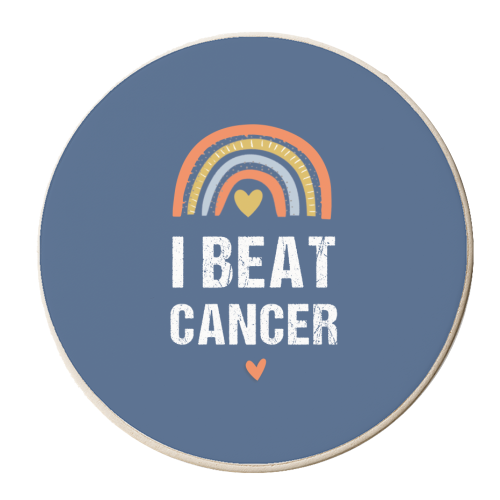 I Beat Cancer - personalised beer coaster by Mad Philomena
