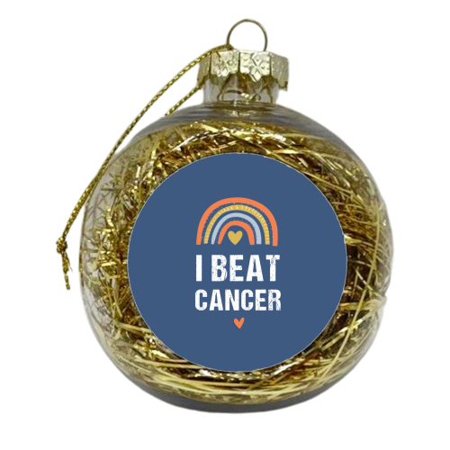 I Beat Cancer - xmas bauble by Mad Philomena