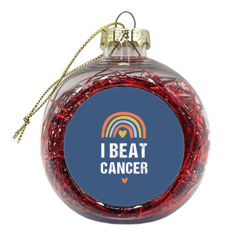 I Beat Cancer - xmas bauble by Mad Philomena