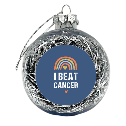 I Beat Cancer - xmas bauble by Mad Philomena
