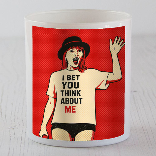 I Bet You Think About Me - scented candle by Ms Doodle