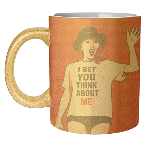 I Bet You Think About Me - unique mug by Ms Doodle