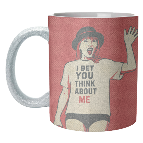 I Bet You Think About Me - unique mug by Ms Doodle