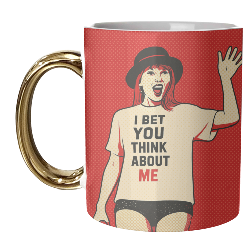 I Bet You Think About Me - unique mug by Ms Doodle
