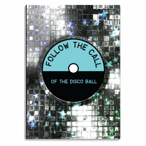 Say it with Vinyl Disco - Silver - personalised A4, A5, A6 notebook by Luxe and Loco