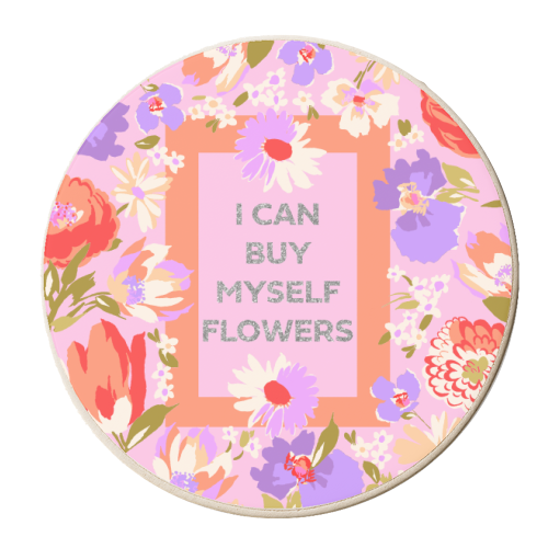 I CAN BUY MYSELF FLOWERS - personalised beer coaster by PEARL & CLOVER