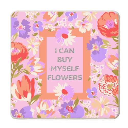 I CAN BUY MYSELF FLOWERS - personalised beer coaster by PEARL & CLOVER
