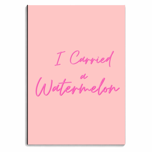 I carried a watermelon - personalised A4, A5, A6 notebook by Proper Job Studio