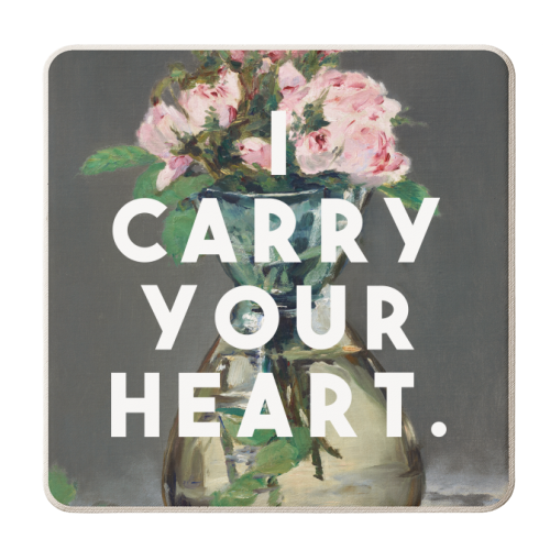 I Carry Your Heart - personalised beer coaster by The 13 Prints