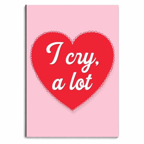 I cry a lot print - personalised A4, A5, A6 notebook by The Girl Next Draw