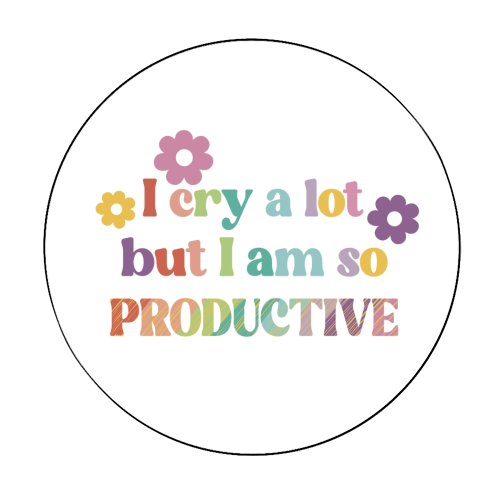 I cry a lot Swiftie gift - Circle Sticker by Giddy Kipper