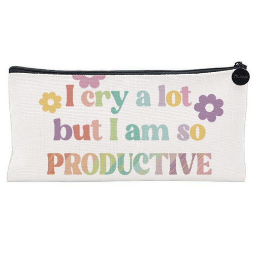 I cry a lot Swiftie gift - flat pencil case by Giddy Kipper