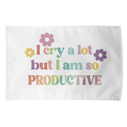 I cry a lot Swiftie gift - funny tea towel by Giddy Kipper