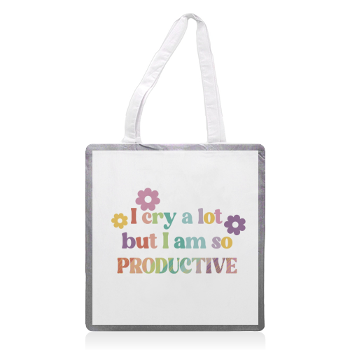 I cry a lot Swiftie gift - printed canvas tote bag by Giddy Kipper