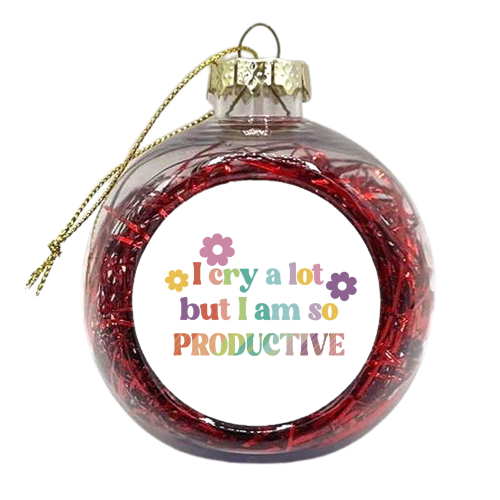 I cry a lot Swiftie gift - xmas bauble by Giddy Kipper