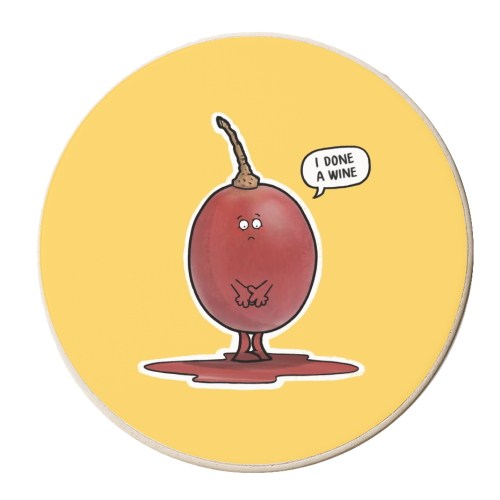 I Done a Wine - personalised beer coaster by Carl Batterbee