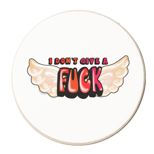 I don't give a flying f*ck - personalised beer coaster by PixieDrew
