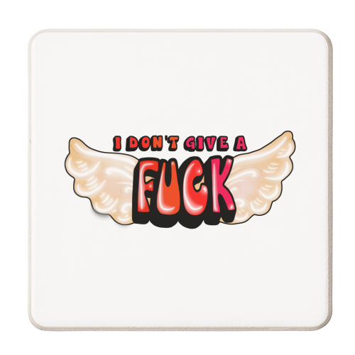 I don't give a flying f*ck - personalised beer coaster by PixieDrew