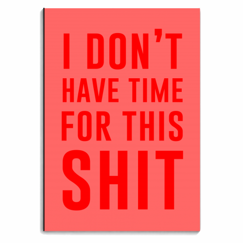I Don't Have Time For This Shit - personalised A4, A5, A6 notebook by The 13 Prints