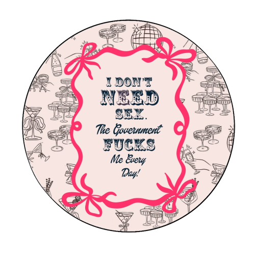 I DON'T NEED IT. - Circle Sticker by Wallace Elizabeth