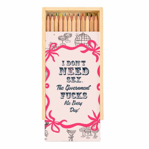 I DON'T NEED IT. - Coloured Pencils with Box by Wallace Elizabeth