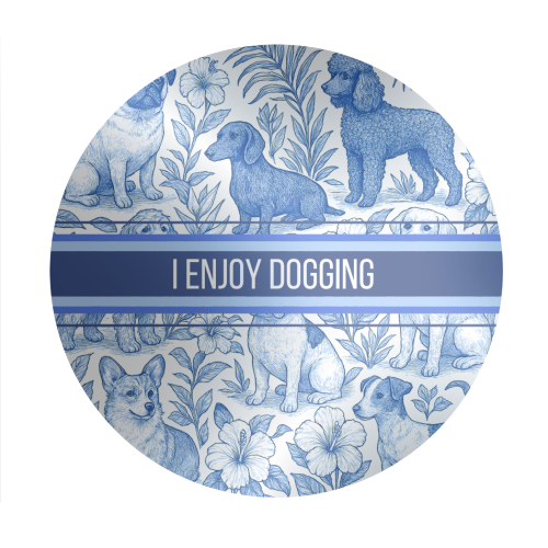 I Enjoy Dogging - Circle Sticker by Lilly Rose