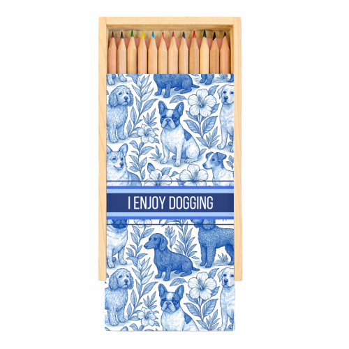I Enjoy Dogging - Coloured Pencils with Box by Lilly Rose