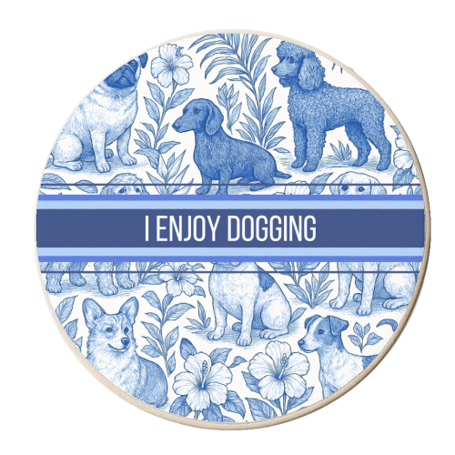 I Enjoy Dogging - personalised beer coaster by Lilly Rose