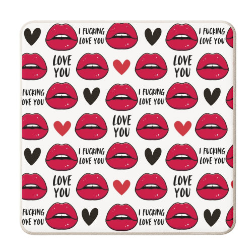 I FUCKING LOVE YOU - personalised beer coaster by Lilly Rose