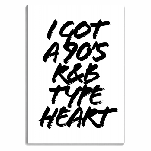 I Got A 90s R & B Type Heart Grunge Caps - personalised A4, A5, A6 notebook by Toni Scott