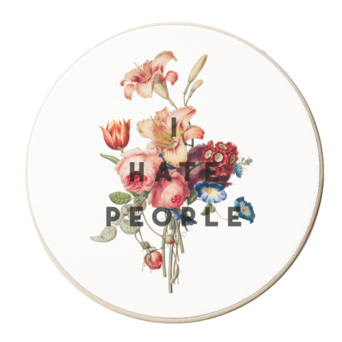 I hate people - personalised beer coaster by The 13 Prints