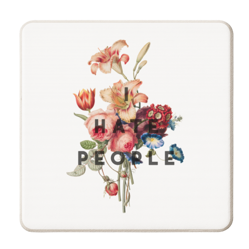 I hate people - personalised beer coaster by The 13 Prints