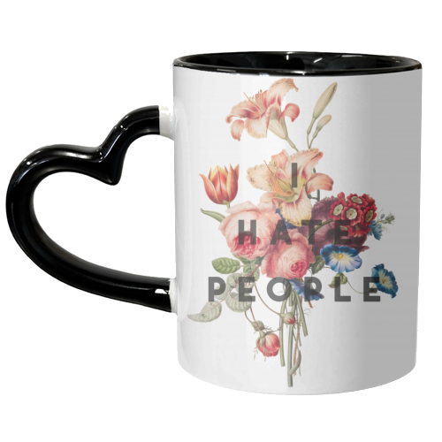 I hate people - unique mug by The 13 Prints