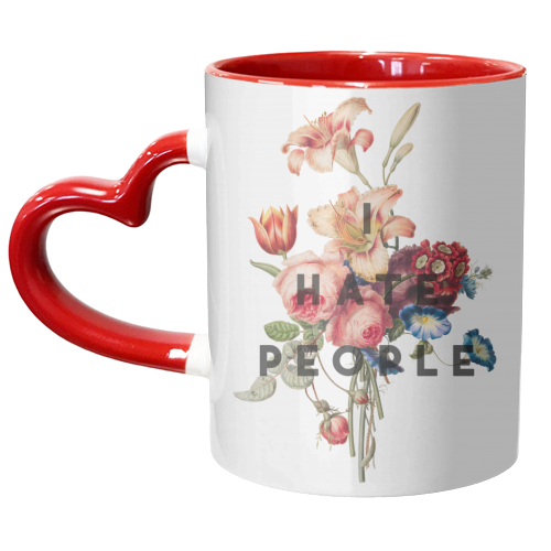 I hate people - unique mug by The 13 Prints