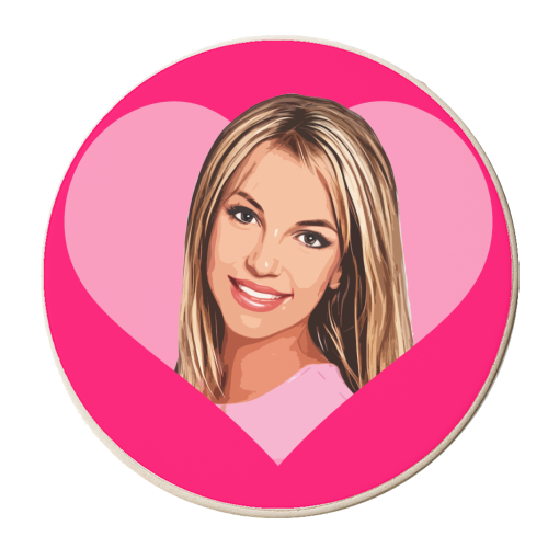 I HEART BRITNEY - personalised beer coaster by DOLLY WOLFE