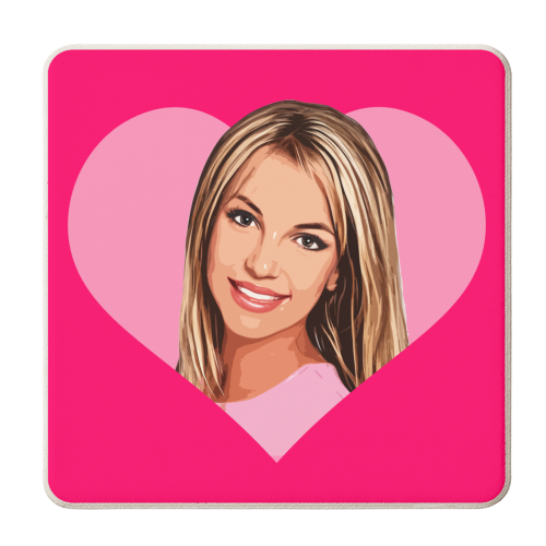 I HEART BRITNEY - personalised beer coaster by DOLLY WOLFE