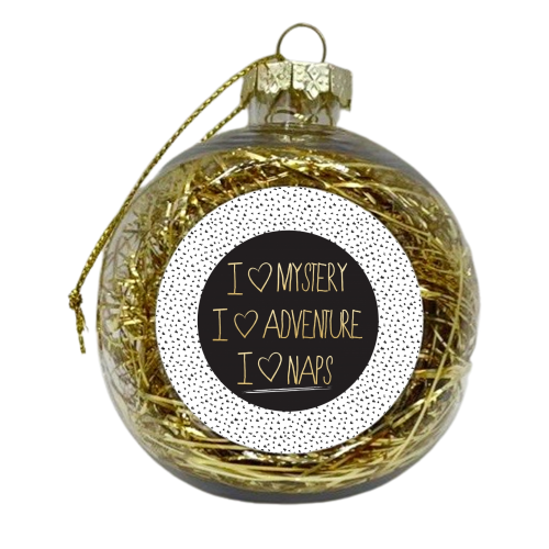 I HEART NAPS - xmas bauble by Dizzywonders