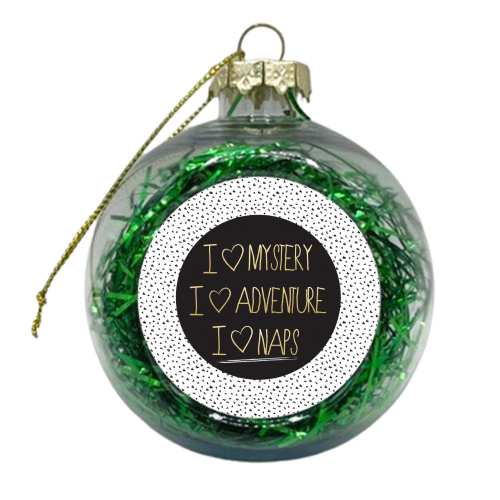 I HEART NAPS - xmas bauble by Dizzywonders