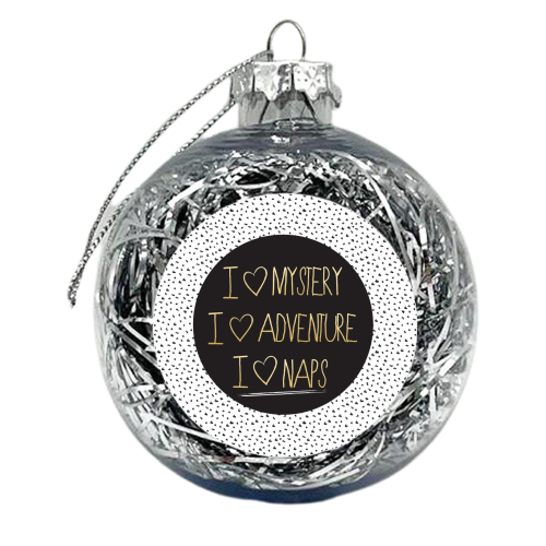 I HEART NAPS - xmas bauble by Dizzywonders