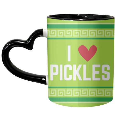 I HEART PICKLES - unique mug by Lilly Rose