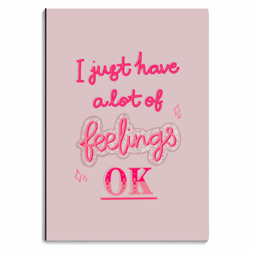 I just have a lot of feelings, ok - personalised A4, A5, A6 notebook by Hollie Mills
