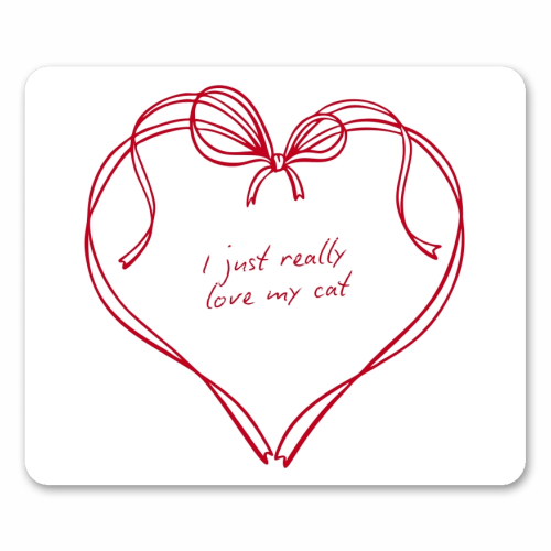 I just love my cat - mouse mat by Ms Doodle