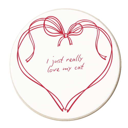 I just love my cat - personalised beer coaster by Ms Doodle