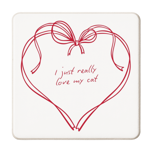 I just love my cat - personalised beer coaster by Ms Doodle